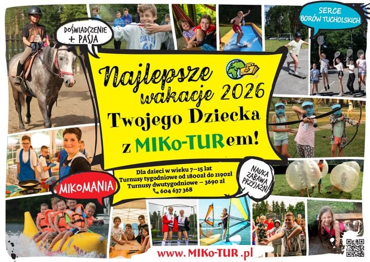 MIKo-TUR Bory Tucholskie letnie obozy 2026
