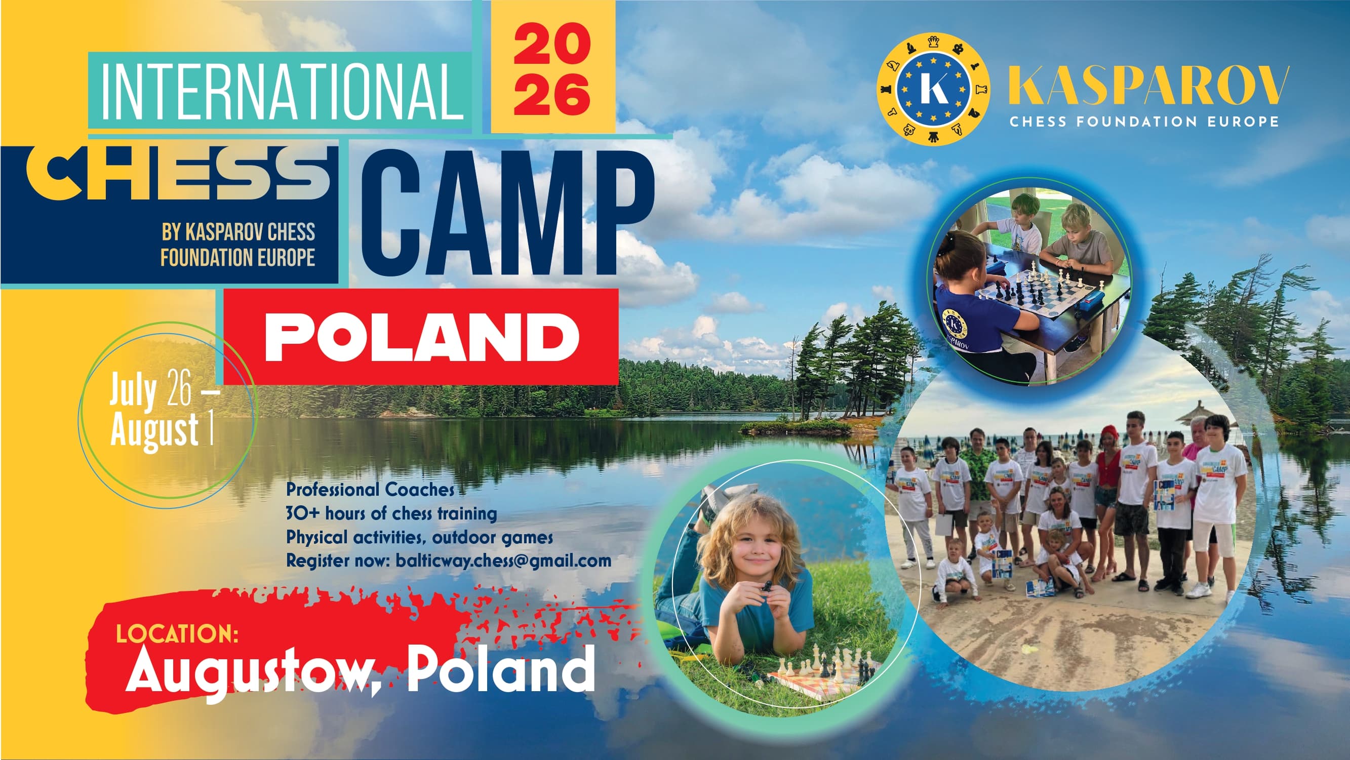 Chess Camp in Augustów organized by Kasparov Chess Foundation Europe